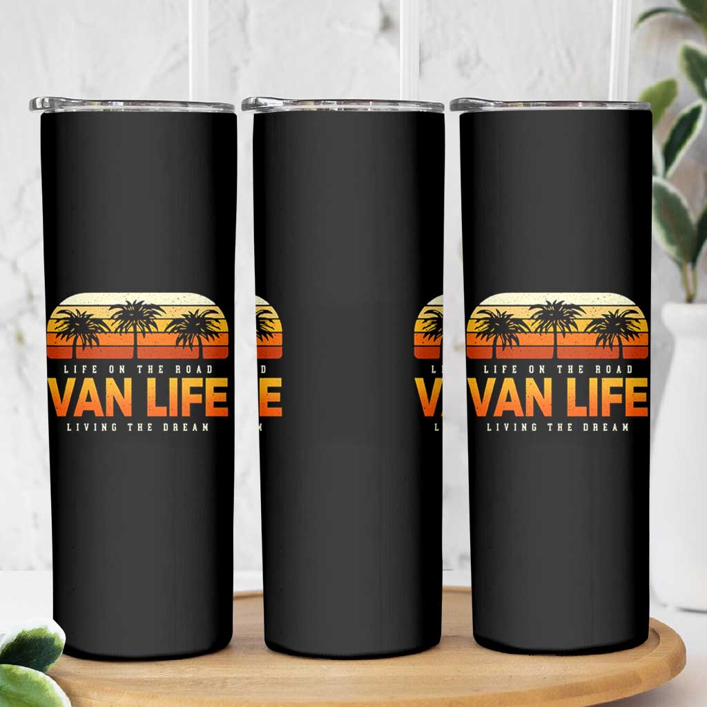 Van Life Skinny Tumbler Retro Camping RV Motorhome Travel Vacation Gift - Wonder Print Shop