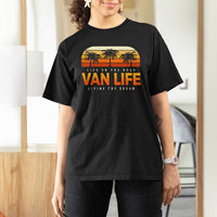 Van Life T Shirt For Women Retro Camping RV Motorhome Travel Vacation Gift - Wonder Print Shop