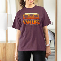 Van Life T Shirt For Women Retro Camping RV Motorhome Travel Vacation Gift - Wonder Print Shop