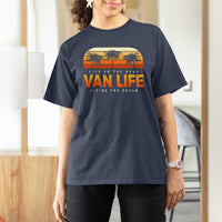 Van Life T Shirt For Women Retro Camping RV Motorhome Travel Vacation Gift - Wonder Print Shop