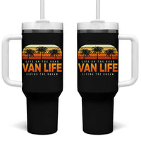 Van Life Tumbler With Handle Retro Camping RV Motorhome Travel Vacation Gift - Wonder Print Shop