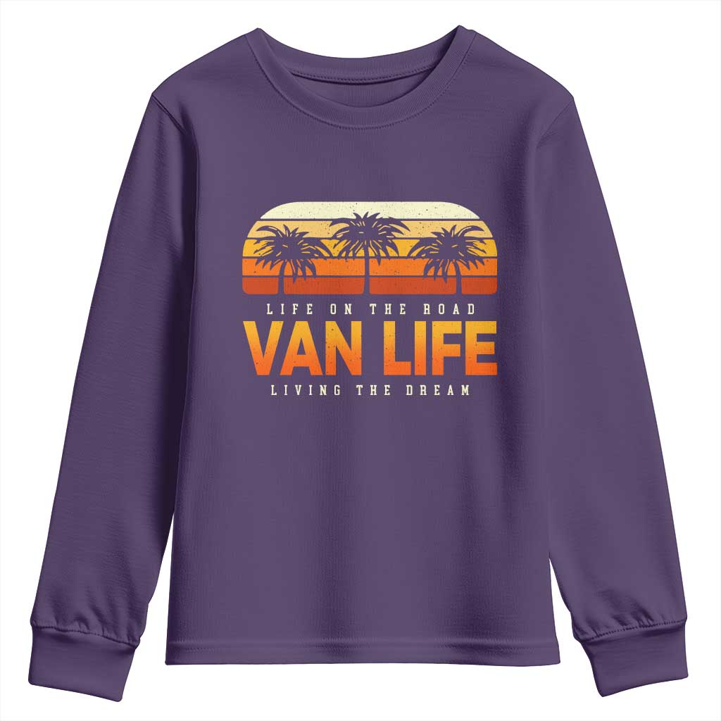 Van Life Youth Sweatshirt Retro Camping RV Motorhome Travel Vacation Gift - Wonder Print Shop