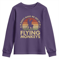 Vintage Retro Dont Make Me Get My Flying Monkeys Youth Sweatshirt - Wonder Print Shop