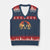 Bigfoot Fishing V-Neck Knit Sweater Vest Funny Retro Sasquatch Fisherman Dad - Wonder Print Shop