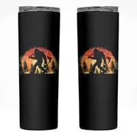 Bigfoot Fishing Skinny Tumbler Funny Retro Sasquatch Fisherman Dad - Wonder Print Shop
