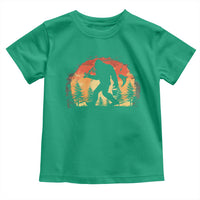Bigfoot Fishing Toddler T Shirt Funny Retro Sasquatch Fisherman Dad - Wonder Print Shop
