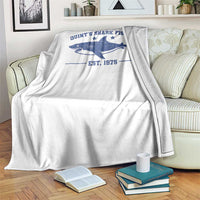 Retro Fisher Birthday Throw Blanket Vintage Quints Shark Fishing 1975 - Wonder Print Shop