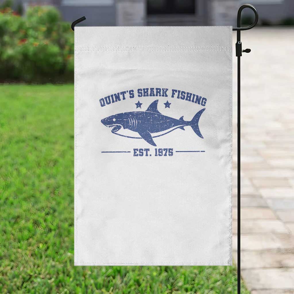Retro Fisher Birthday Garden Flag Vintage Quints Shark Fishing 1975 - Wonder Print Shop