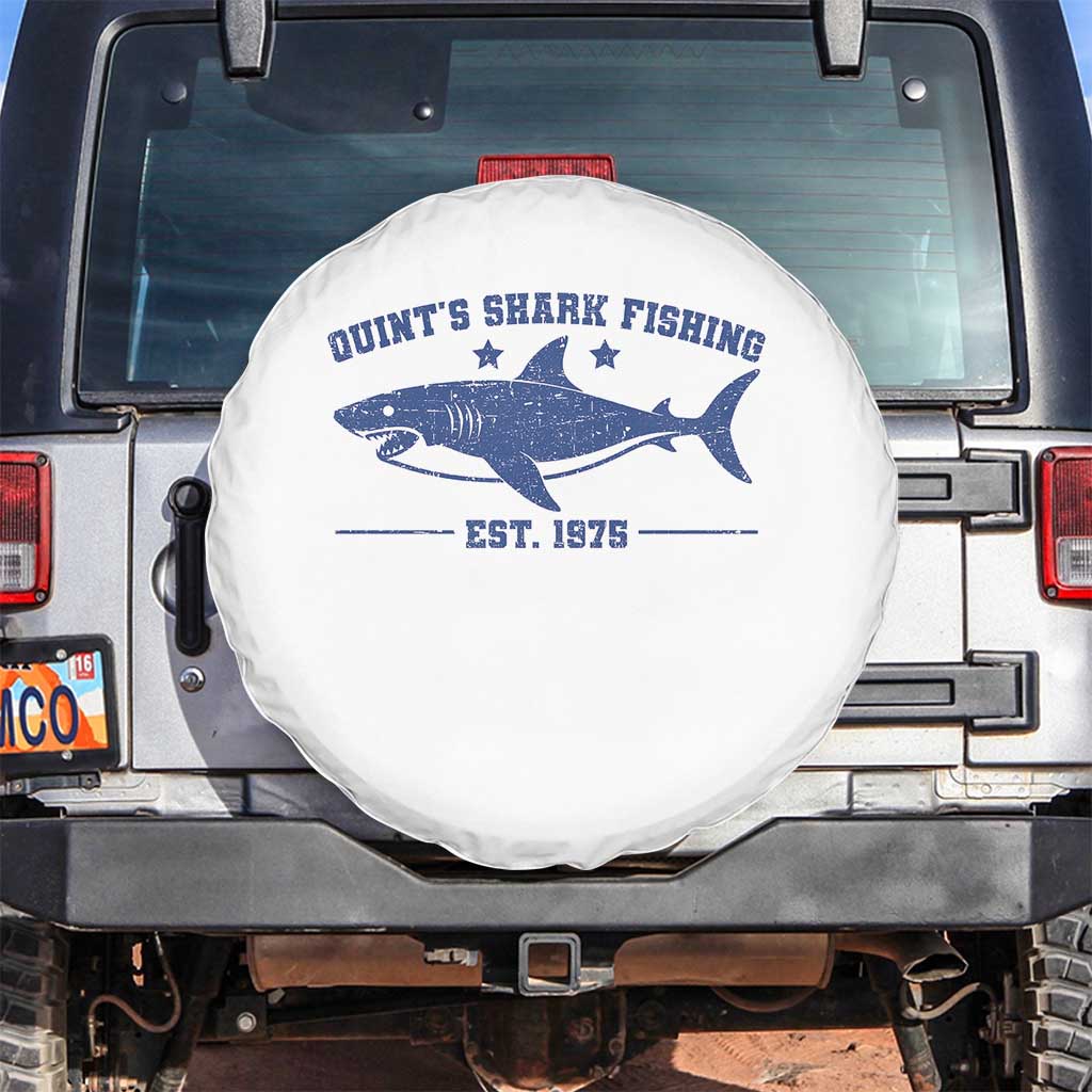 Retro Fisher Birthday Spare Tire Cover Vintage Quints Shark Fishing 1975 - Wonder Print Shop