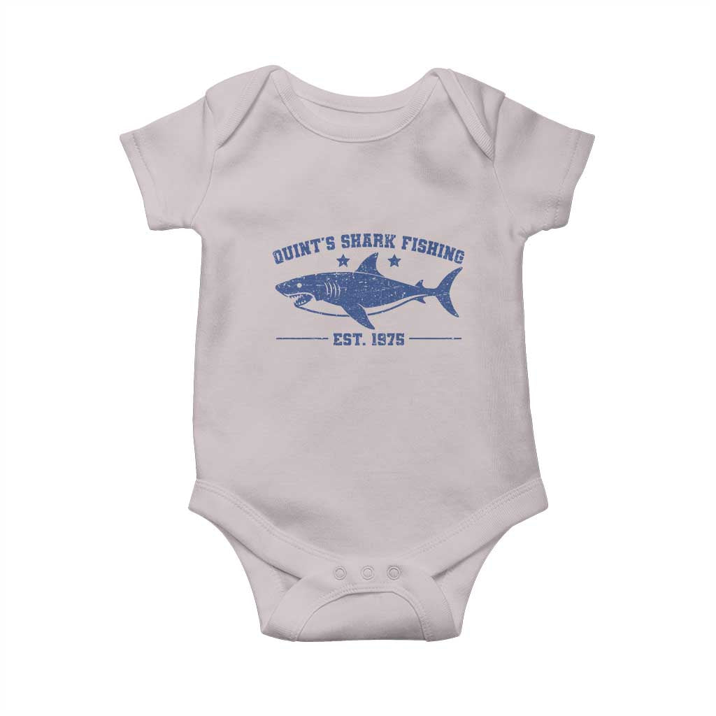 Retro Fisher Birthday Baby Onesie Vintage Quints Shark Fishing 1975 - Wonder Print Shop