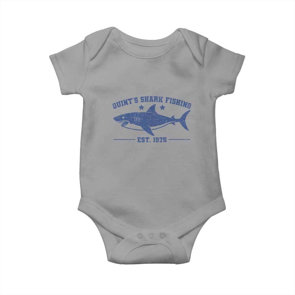 Retro Fisher Birthday Baby Onesie Vintage Quints Shark Fishing 1975 - Wonder Print Shop