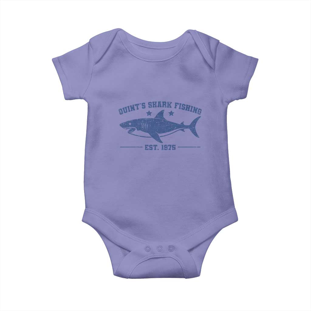 Retro Fisher Birthday Baby Onesie Vintage Quints Shark Fishing 1975 - Wonder Print Shop