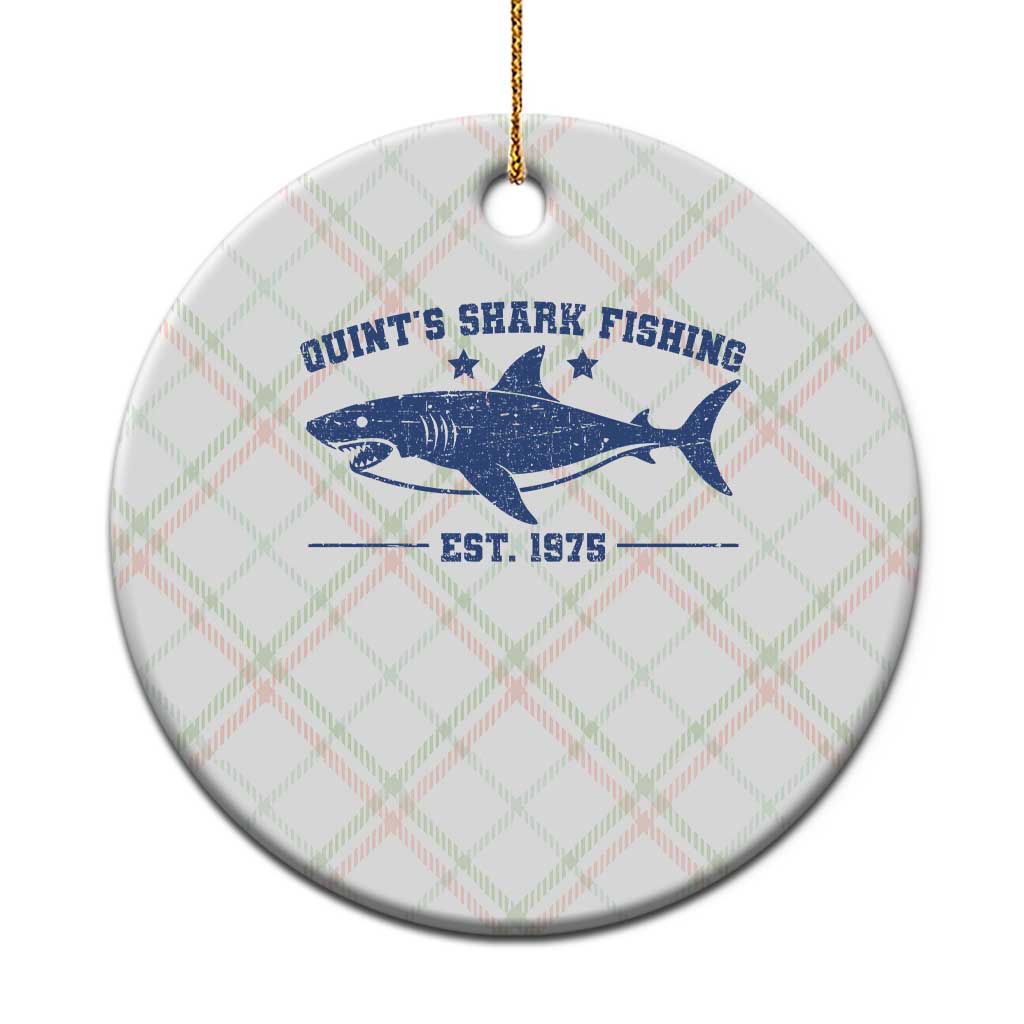 Retro Fisher Birthday Ceramic Ornament Vintage Quints Shark Fishing 1975 - Wonder Print Shop