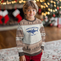 Retro Fisher Birthday Ugly Christmas Sweater Vintage Quints Shark Fishing 1975 - Wonder Print Shop