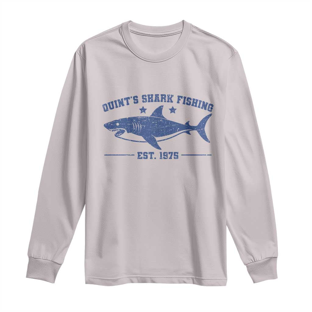Retro Fisher Birthday Long Sleeve Shirt Vintage Quints Shark Fishing 1975 - Wonder Print Shop