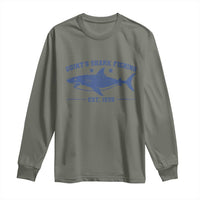 Retro Fisher Birthday Long Sleeve Shirt Vintage Quints Shark Fishing 1975 - Wonder Print Shop