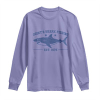 Retro Fisher Birthday Long Sleeve Shirt Vintage Quints Shark Fishing 1975 - Wonder Print Shop