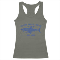Retro Fisher Birthday Racerback Tank Top Vintage Quints Shark Fishing 1975 - Wonder Print Shop