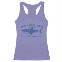 Retro Fisher Birthday Racerback Tank Top Vintage Quints Shark Fishing 1975 - Wonder Print Shop