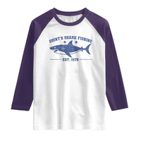 Retro Fisher Birthday Raglan Shirt Vintage Quints Shark Fishing 1975 - Wonder Print Shop