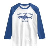 Retro Fisher Birthday Raglan Shirt Vintage Quints Shark Fishing 1975 - Wonder Print Shop