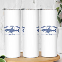 Retro Fisher Birthday Skinny Tumbler Vintage Quints Shark Fishing 1975 - Wonder Print Shop