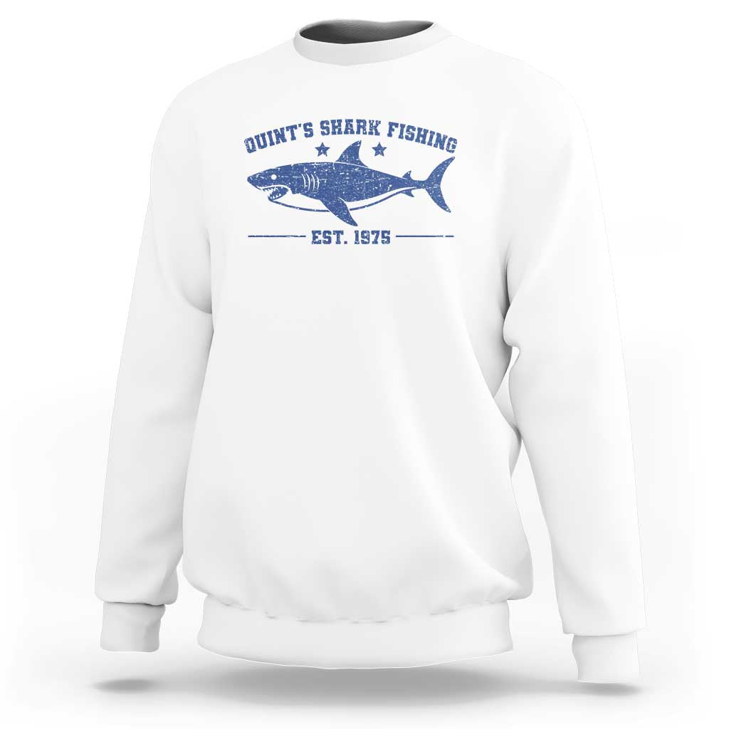 Retro Fisher Birthday Sweatshirt Vintage Quints Shark Fishing 1975 - Wonder Print Shop