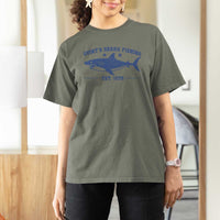 Retro Fisher Birthday T Shirt For Women Vintage Quints Shark Fishing 1975 - Wonder Print Shop