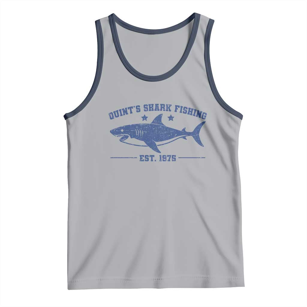 Retro Fisher Birthday Tank Top Vintage Quints Shark Fishing 1975 - Wonder Print Shop