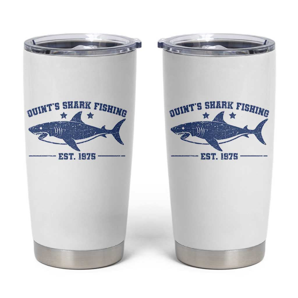 Retro Fisher Birthday Tumbler Cup Vintage Quints Shark Fishing 1975 - Wonder Print Shop