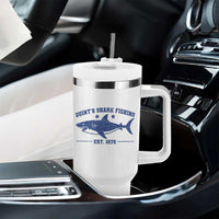 Retro Fisher Birthday Tumbler With Handle Vintage Quints Shark Fishing 1975 - Wonder Print Shop