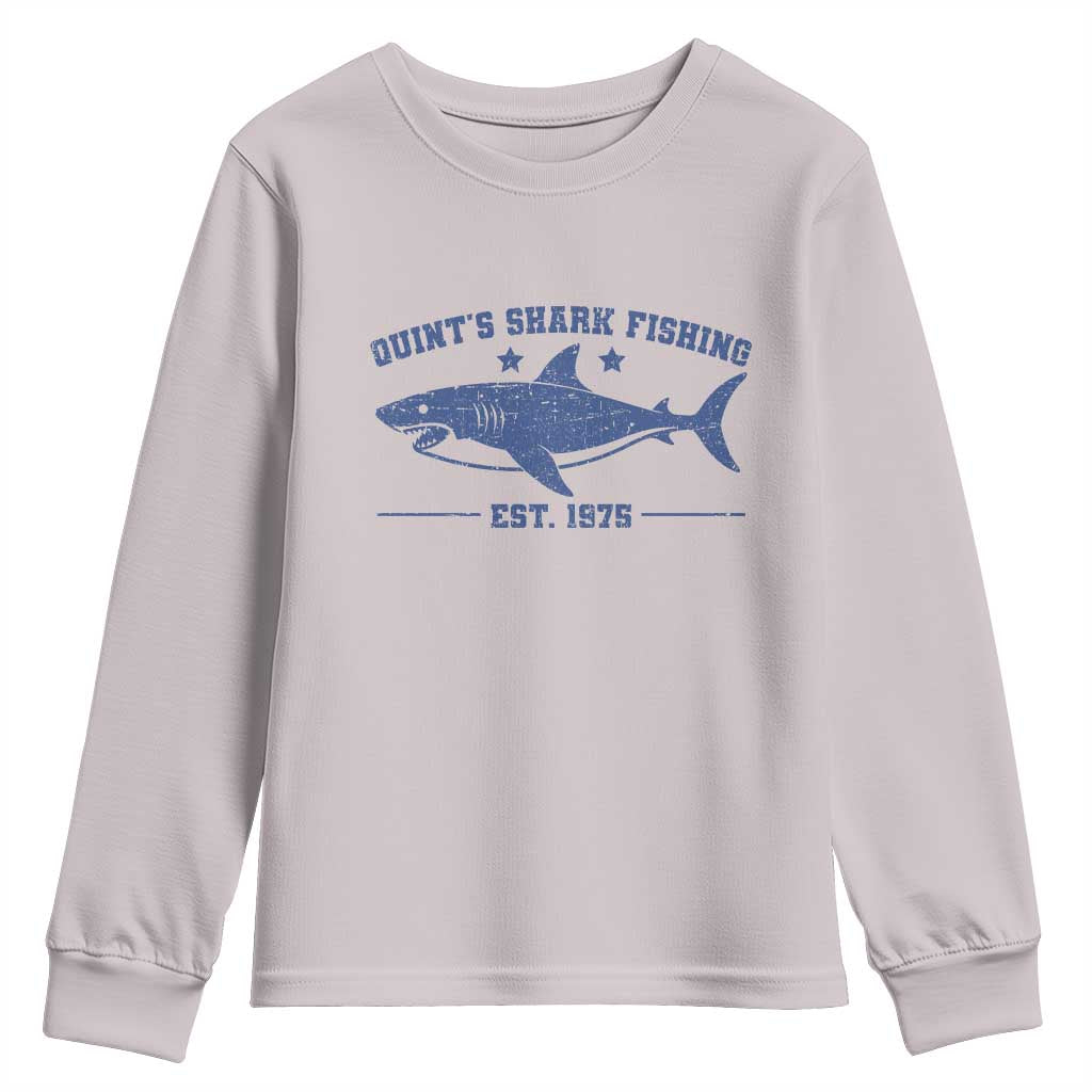 Retro Fisher Birthday Youth Sweatshirt Vintage Quints Shark Fishing 1975 - Wonder Print Shop