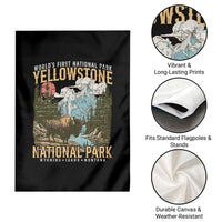 Vintage Yellowstone National Park Garden Flag Retro Nature Wildlife Outdoor Hiking Camping Forest - Wonder Print Shop