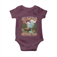 Vintage Yellowstone National Park Baby Onesie Retro Nature Wildlife Outdoor Hiking Camping Forest - Wonder Print Shop