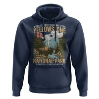 Vintage Yellowstone National Park Hoodie Retro Nature Wildlife Outdoor Hiking Camping Forest - Wonder Print Shop