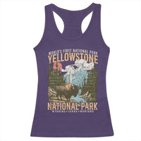 Vintage Yellowstone National Park Racerback Tank Top Retro Nature Wildlife Outdoor Hiking Camping Forest - Wonder Print Shop