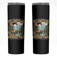 Vintage Yellowstone National Park Skinny Tumbler Retro Nature Wildlife Outdoor Hiking Camping Forest - Wonder Print Shop