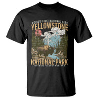 Vintage Yellowstone National Park T Shirt Retro Nature Wildlife Outdoor Hiking Camping Forest - Wonder Print Shop