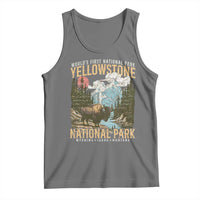Vintage Yellowstone National Park Tank Top Retro Nature Wildlife Outdoor Hiking Camping Forest - Wonder Print Shop