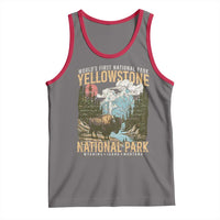Vintage Yellowstone National Park Tank Top Retro Nature Wildlife Outdoor Hiking Camping Forest - Wonder Print Shop