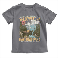 Vintage Yellowstone National Park Toddler T Shirt Retro Nature Wildlife Outdoor Hiking Camping Forest - Wonder Print Shop
