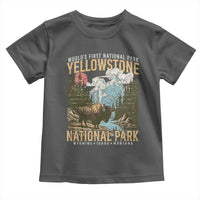 Vintage Yellowstone National Park Toddler T Shirt Retro Nature Wildlife Outdoor Hiking Camping Forest - Wonder Print Shop