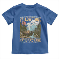 Vintage Yellowstone National Park Toddler T Shirt Retro Nature Wildlife Outdoor Hiking Camping Forest - Wonder Print Shop