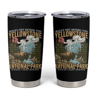 Vintage Yellowstone National Park Tumbler Cup Retro Nature Wildlife Outdoor Hiking Camping Forest - Wonder Print Shop