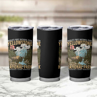 Vintage Yellowstone National Park Tumbler Cup Retro Nature Wildlife Outdoor Hiking Camping Forest - Wonder Print Shop