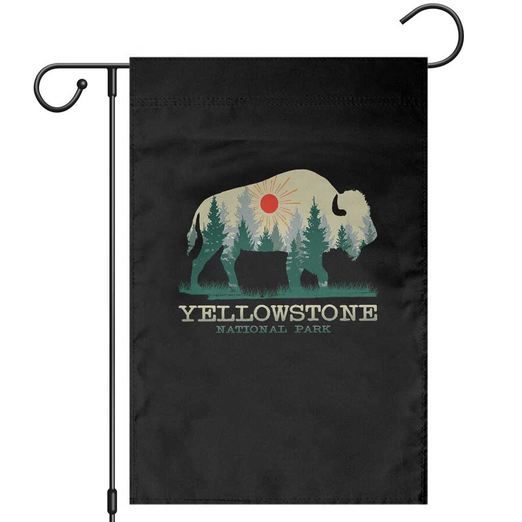 Yellowstone National Park Garden Flag Bison Nature Wildlife Outdoor Hiking Camping Forest - Wonder Print Shop