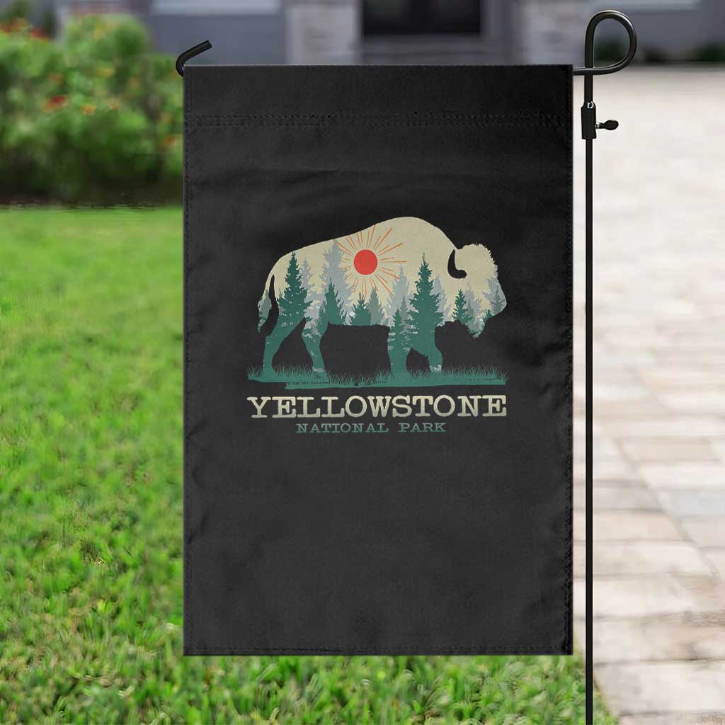 Yellowstone National Park Garden Flag Bison Nature Wildlife Outdoor Hiking Camping Forest - Wonder Print Shop