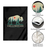 Yellowstone National Park Garden Flag Bison Nature Wildlife Outdoor Hiking Camping Forest - Wonder Print Shop
