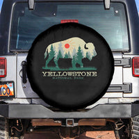 Yellowstone National Park Spare Tire Cover Bison Nature Wildlife Outdoor Hiking Camping Forest - Wonder Print Shop