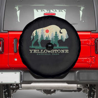 Yellowstone National Park Spare Tire Cover Bison Nature Wildlife Outdoor Hiking Camping Forest - Wonder Print Shop